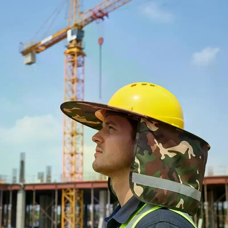 Hard Hat Neck Shield Reflective Sun Shade Brim – UV Cover Hard Hat Neck Shield Qme