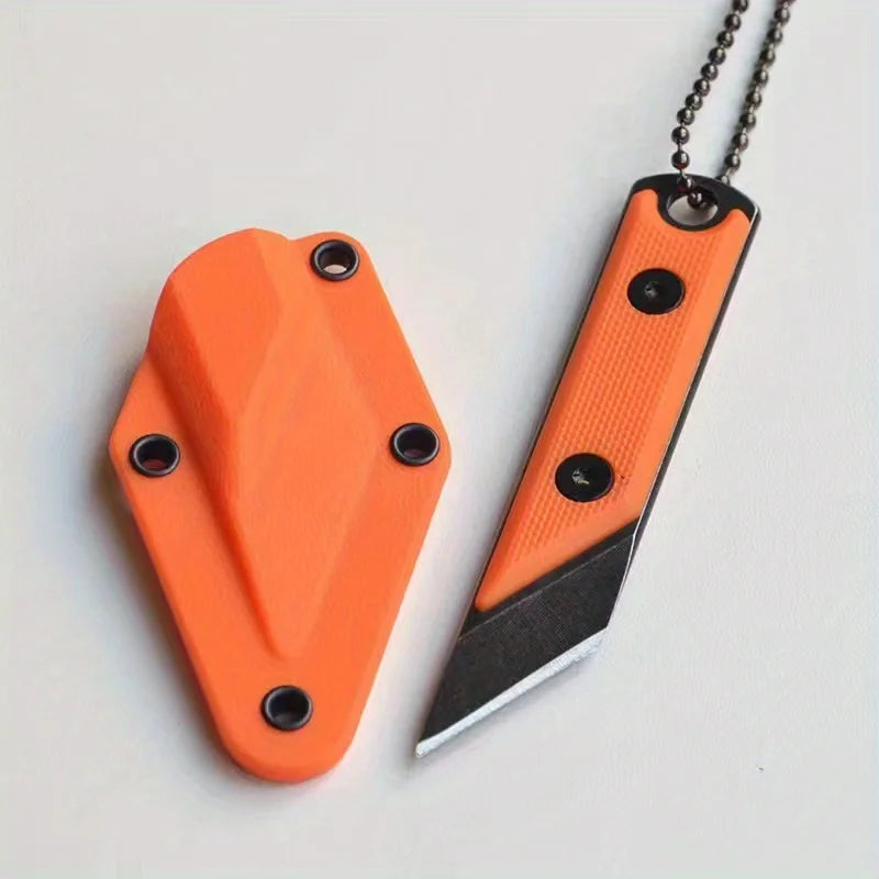 Mini Portable Straight Knife Key Necklace Pendant Cutter Mini Utility Knife Qst YELLOW
