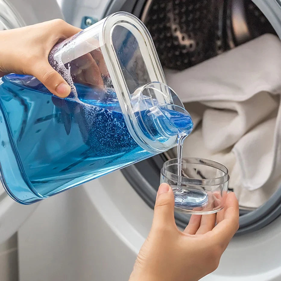 Clear Laundry Detergent Dispenser Bottle – Sealed Storage Tank Laundry Dispenser Bottle Qme