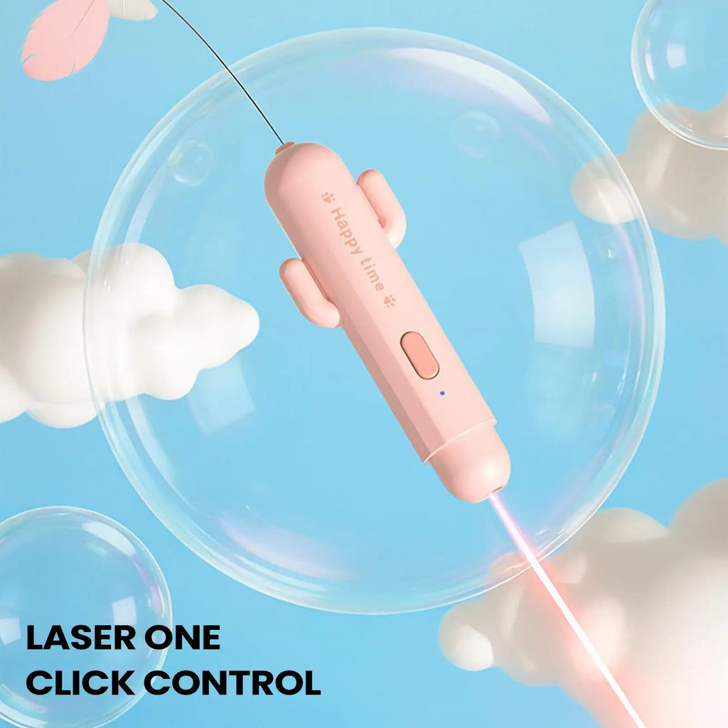 Rechargeable Electric Cat Self-Play Toy Stick & Suction Cup Interactive Cat Toy Qme