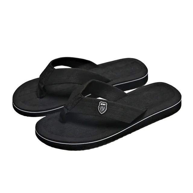 Men's Non-Slip EVA Flip Flops – Summer Beach Sandals Men's Flip Flops Qme Black 40