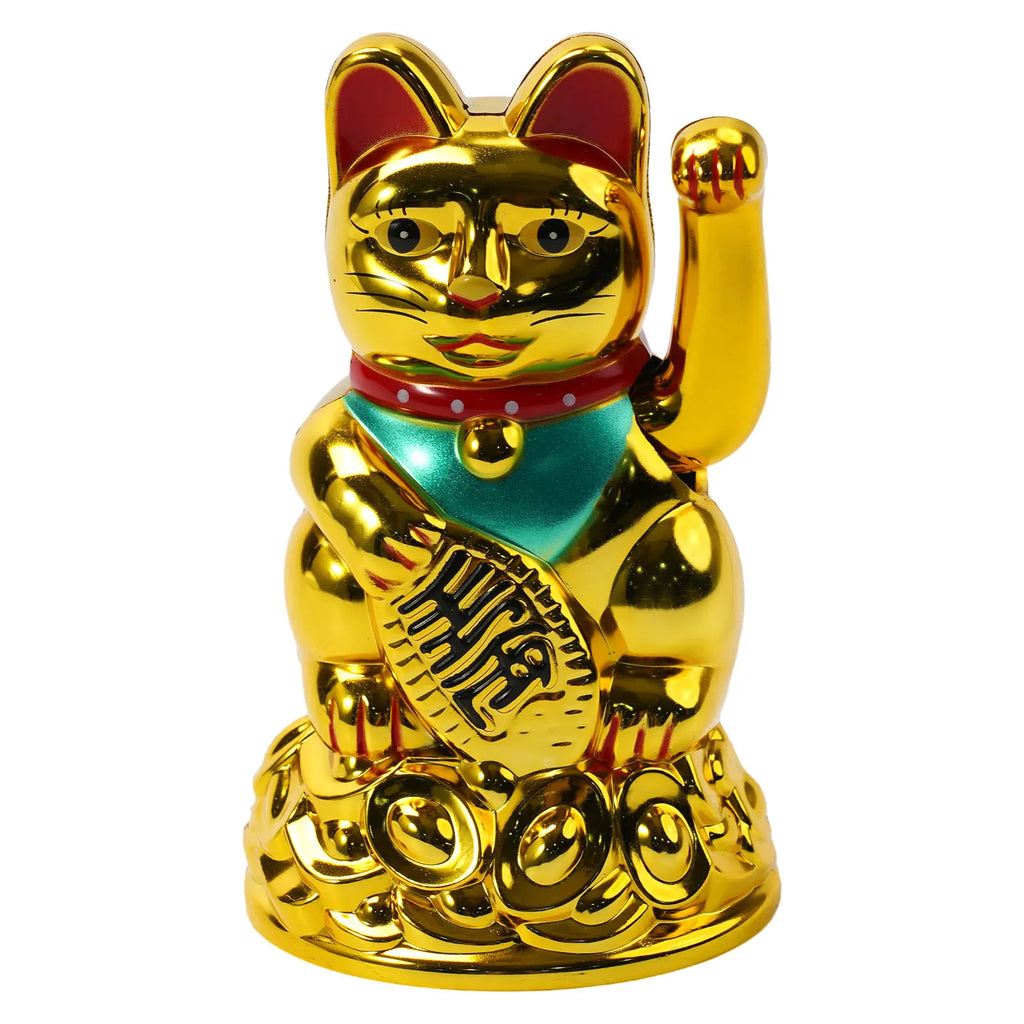 Maneki Neko Lucky Cat Figurine | Waving Fortune Cat Decor Lucky Cat Figurine Qme