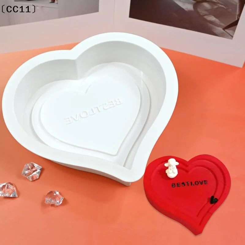 Heart Rose Silicone Cake Mold – Valentine's Mousse Baking Silicone Cake Mold Qme
