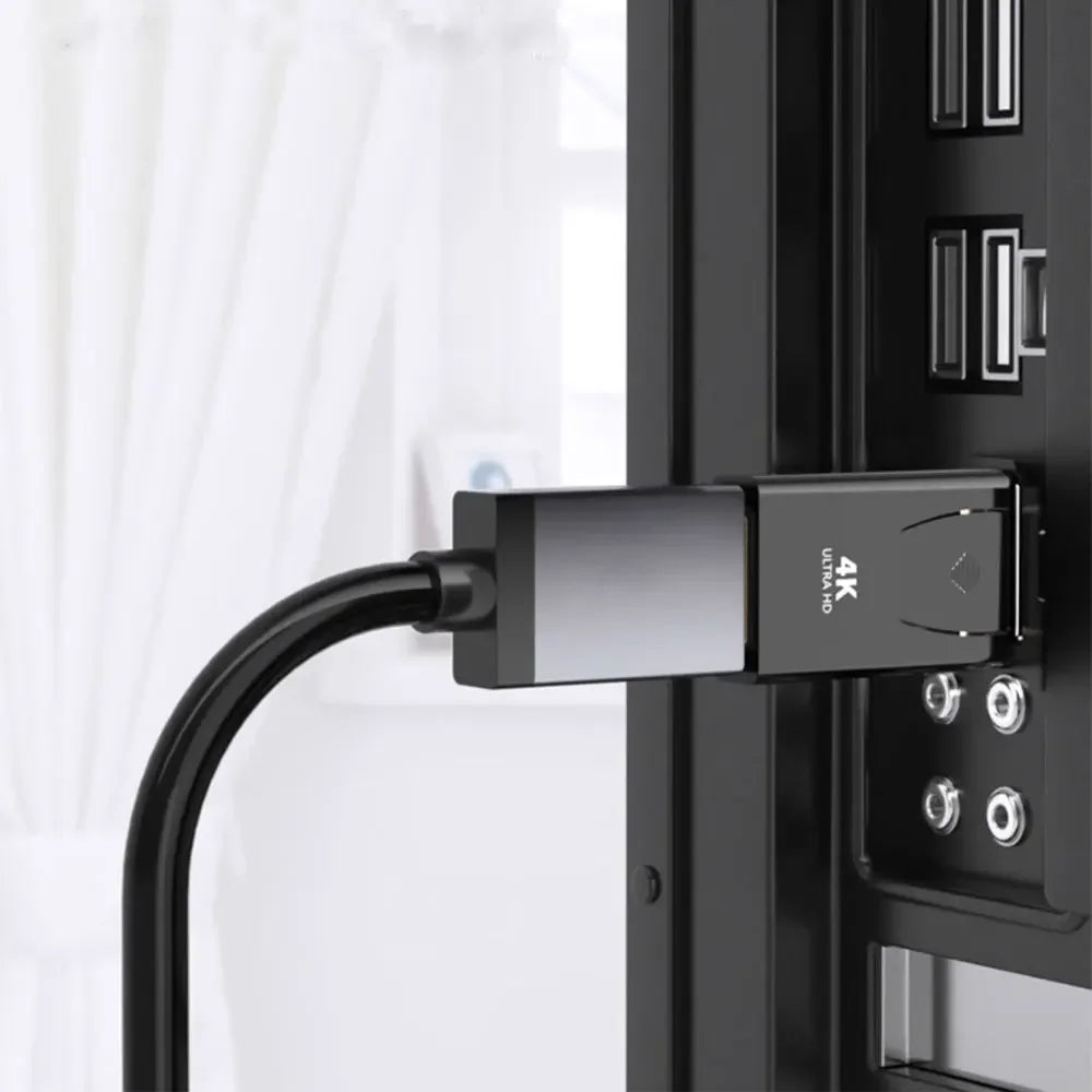 DisplayPort to HDMI Adapter – 4K Video & Audio for Laptop Video Cable Adapter Qme