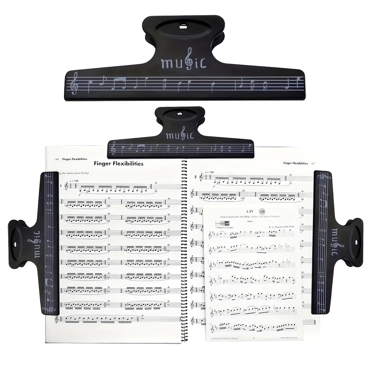 Music Note Sheet Clip Page Holder Clamp – Piano & Guitar Music Sheet Clip Qme