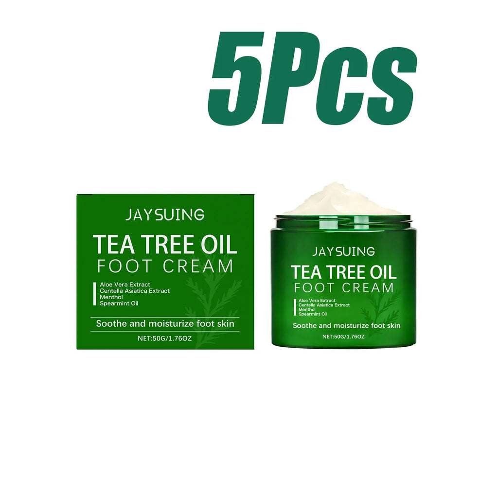 Tea Tree Oil Foot Cream – Moisturizing Balm for Dry Heels Foot Cream Qme 5Pcs