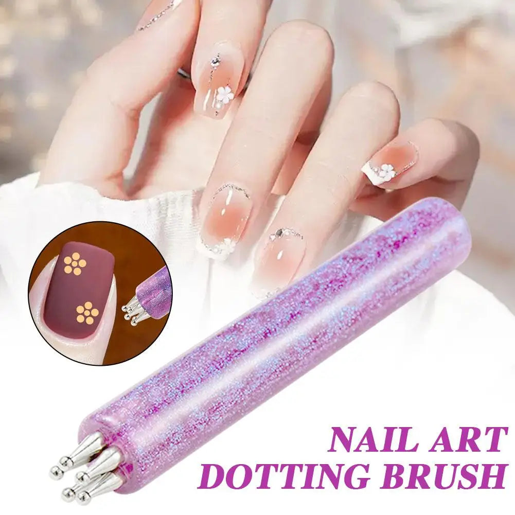 Starry Sky Nail Art Brush – Stainless Steel Multi-Needle Pen Nail Art Brush Qme