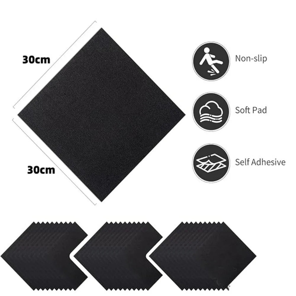 Self-Adhesive Area Rug Tiles | Thick Soundproof Carpet Squares Carpet Tiles Qme