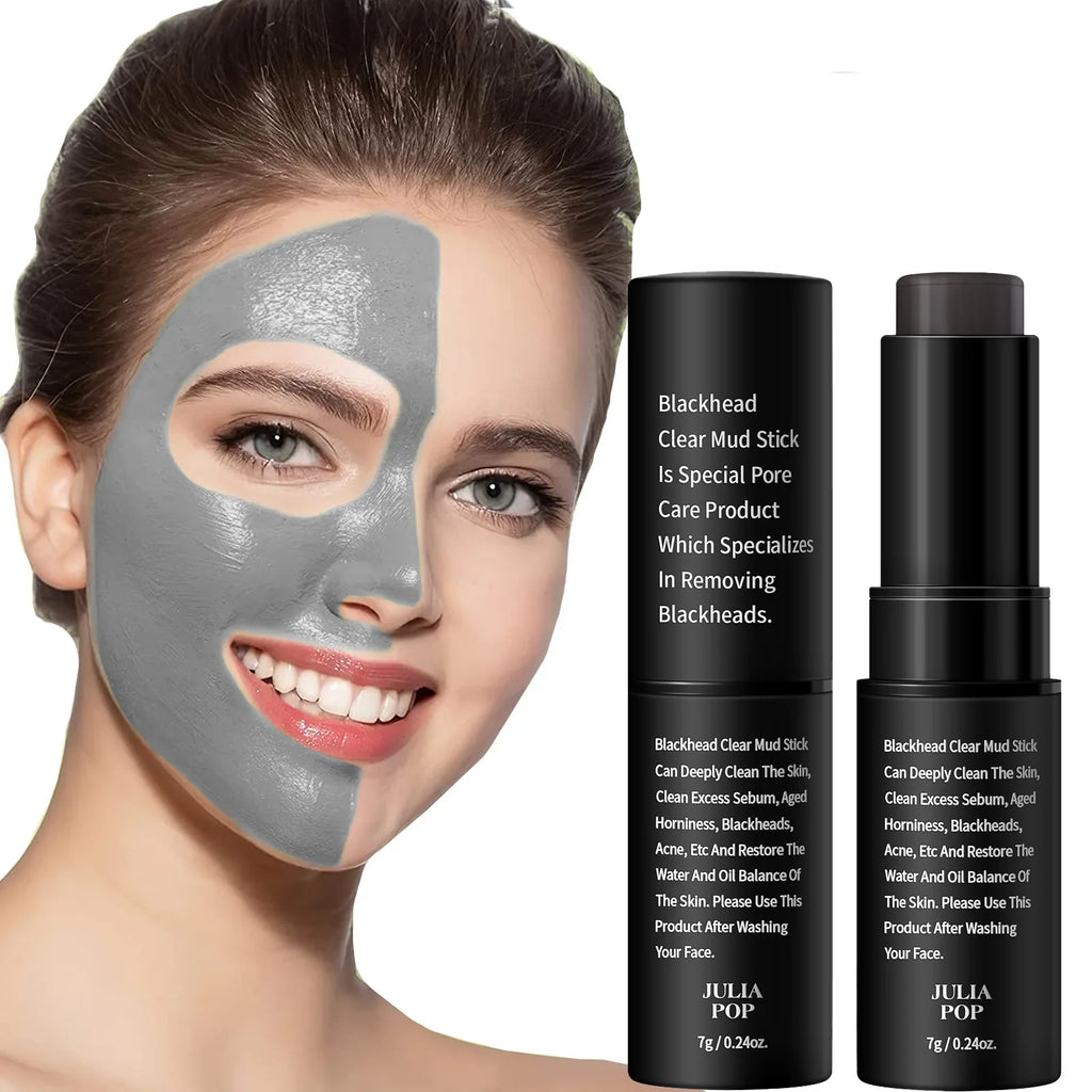 Bamboo Charcoal Blackhead Mud Stick – Deep Pore Cleansing Mask Face Mud Mask Qst