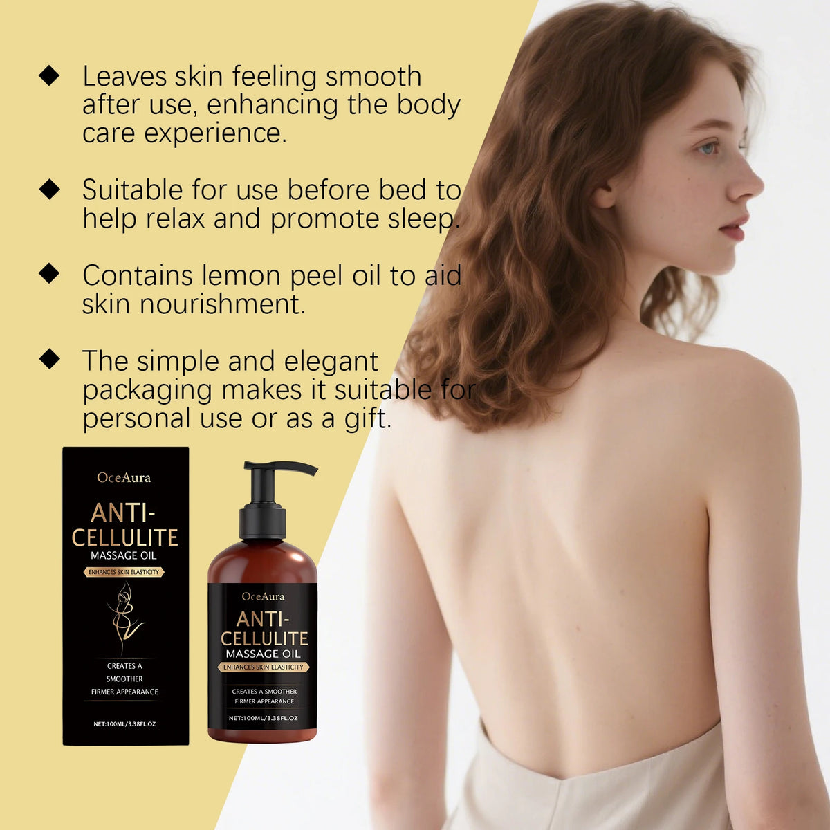 OceAura Body Firming Massage Oil – Tighten & Smooth 100ml Body Firming Oil Qst