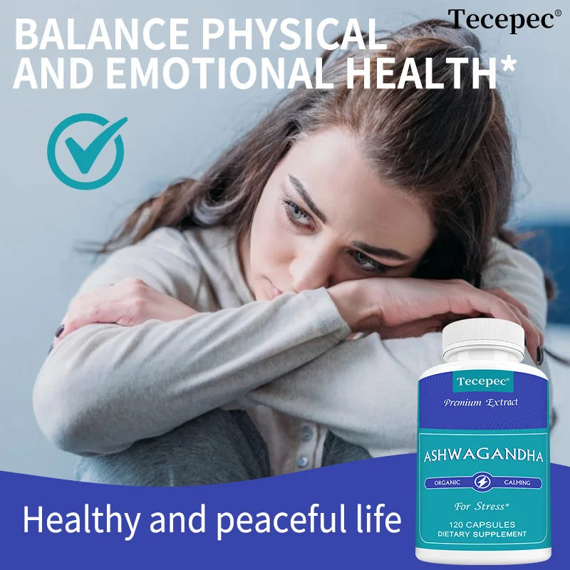 1000mg Organic Ashwagandha Capsules – Energy, Mood & Sleep Herbal Supplement Qst