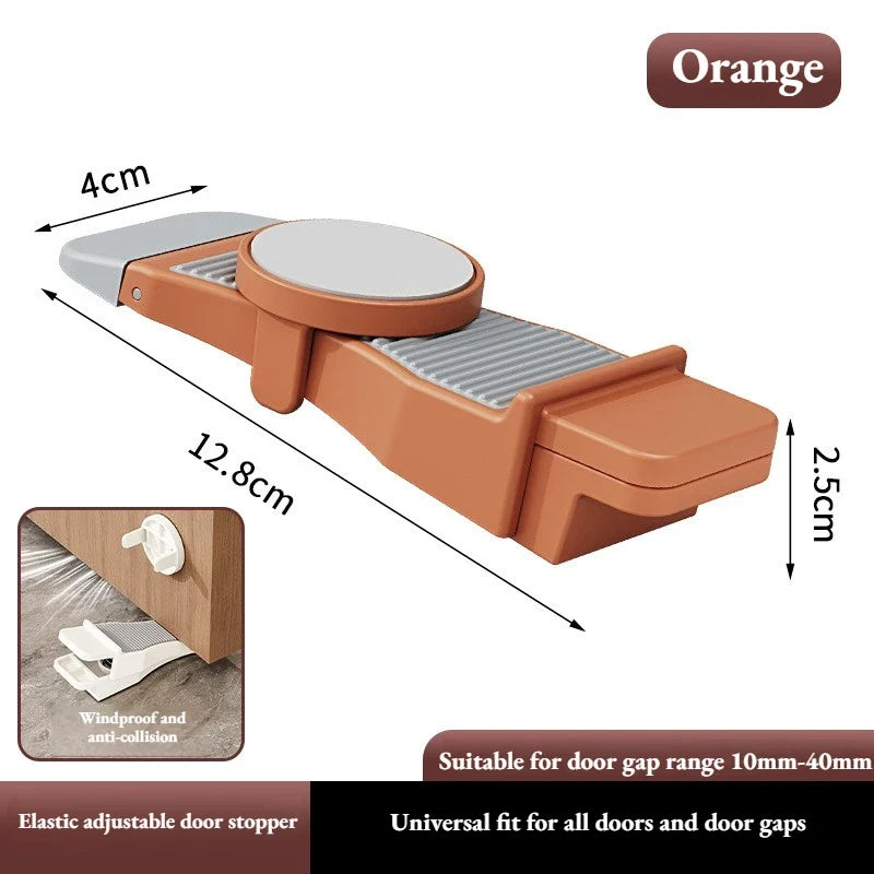 Adjustable Height Non-Slip Rubber Door Stopper Wedge | Home & Office Door Stopper Wedge Qme Orange