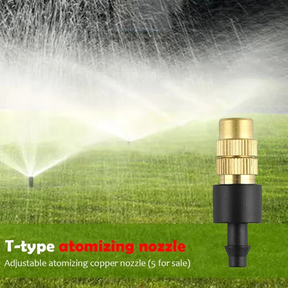 PVC Outdoor Misting Cooling System – Brass Micro Sprinklers Garden Misting System Qme
