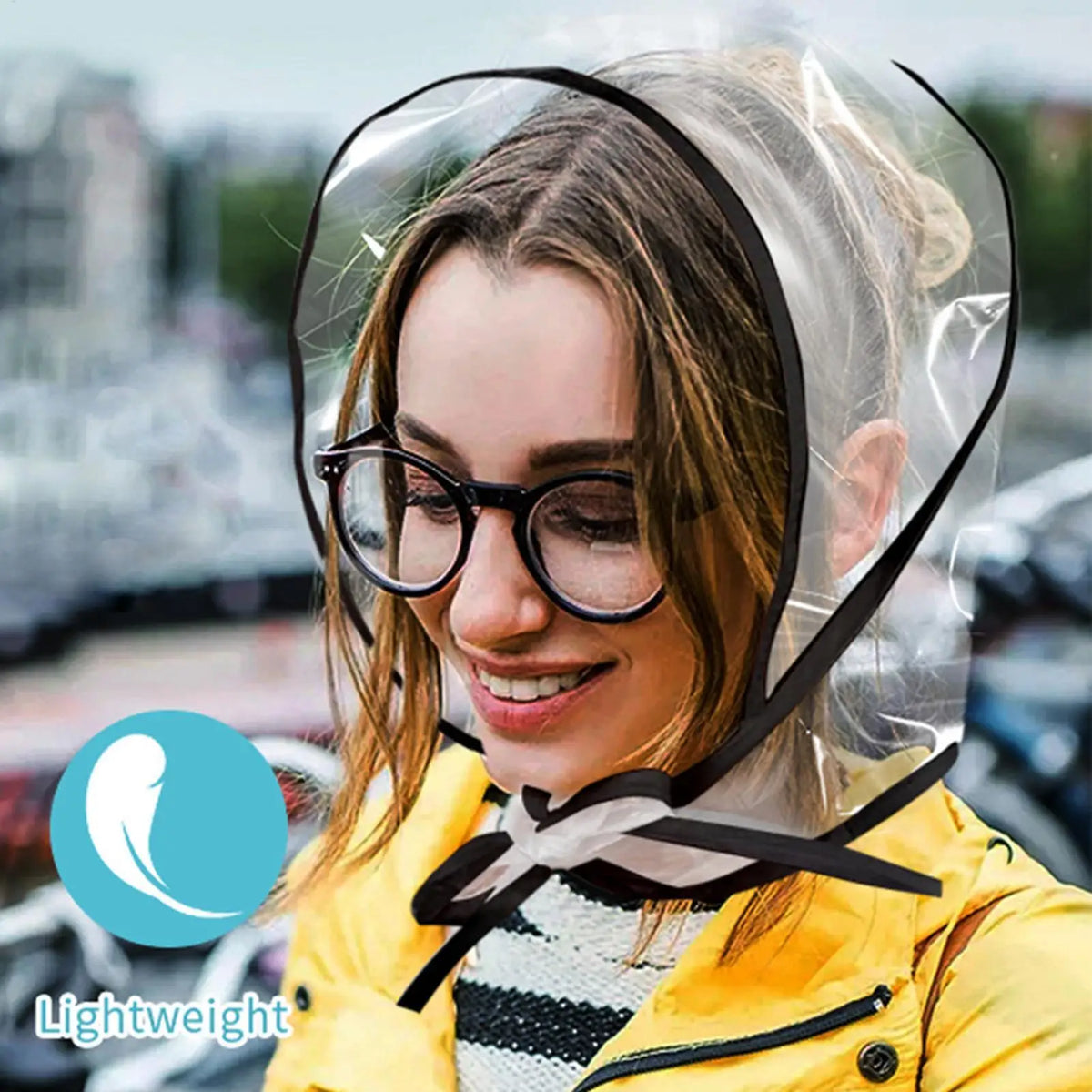 Transparent Waterproof Rain Hat with Brim | Reusable Women's Waterproof Rain Hat Qme
