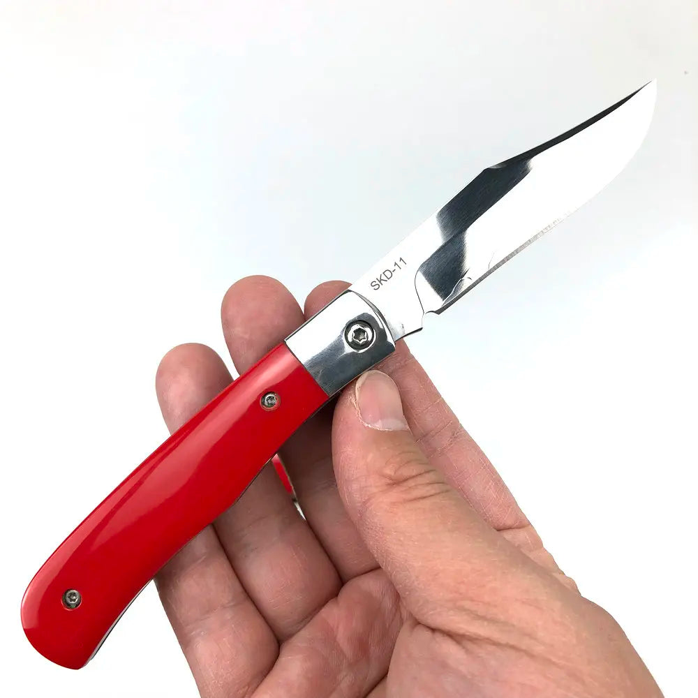 TRSKT Pocket Folding Knife SKD-11 Blade Acrylic Handle EDC Gift Pocket Folding Knife Qst