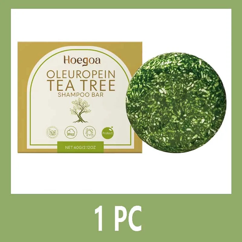 Herbal Tea Tree Oil Shampoo Bar – Scalp & Hair Care Herbal Shampoo Bar Qme 1PCS