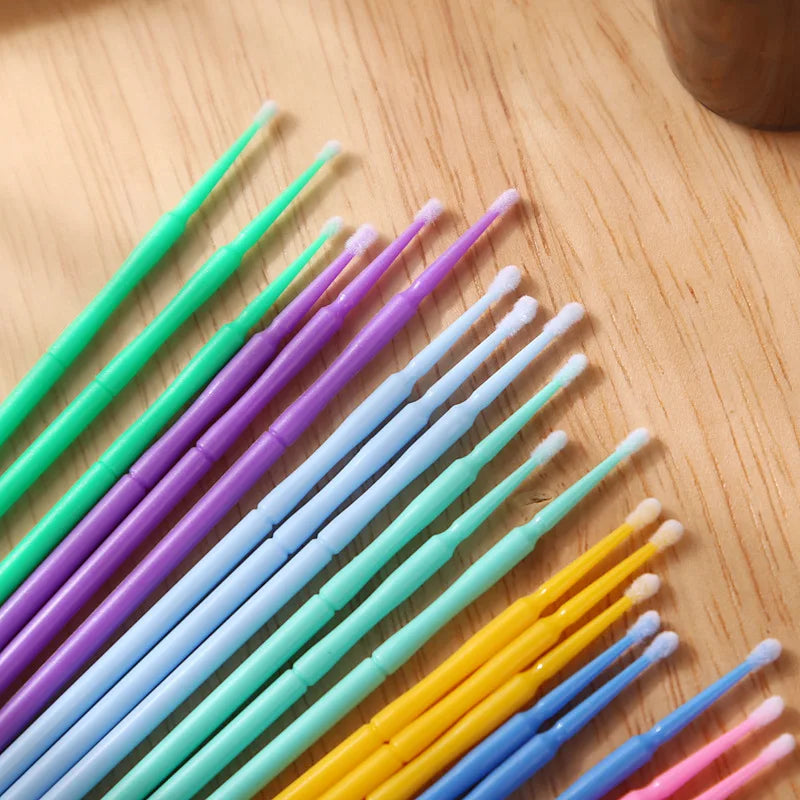 Disposable Microbrush Applicators for Eyelash Extensions 100pcs Lash Applicator Brush Qme