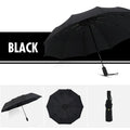 Windproof Double Layer Auto Folding Umbrella – Sun & Rain Windproof Auto Umbrella Qst black