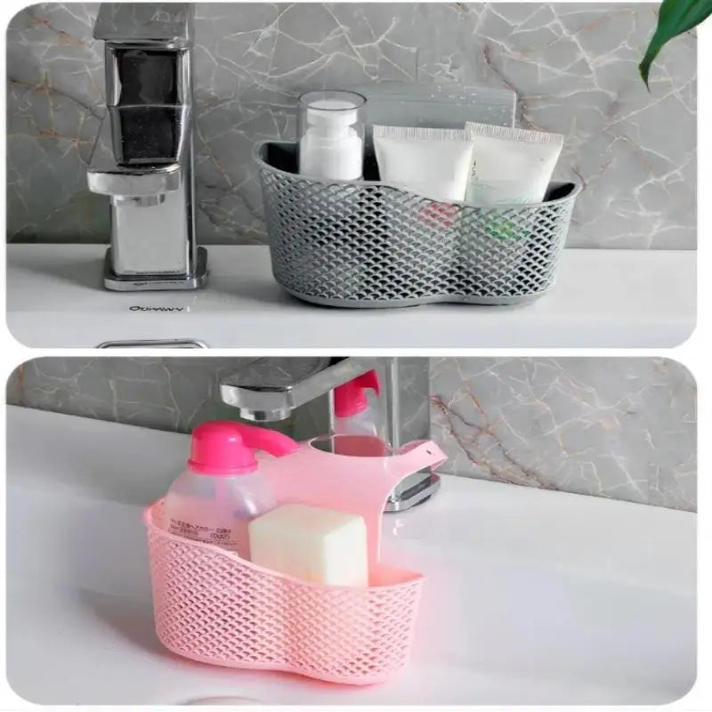 Faucet Hanging Sink Caddy – Sponge & Soap Draining Basket Sink Caddy Organizer Qme