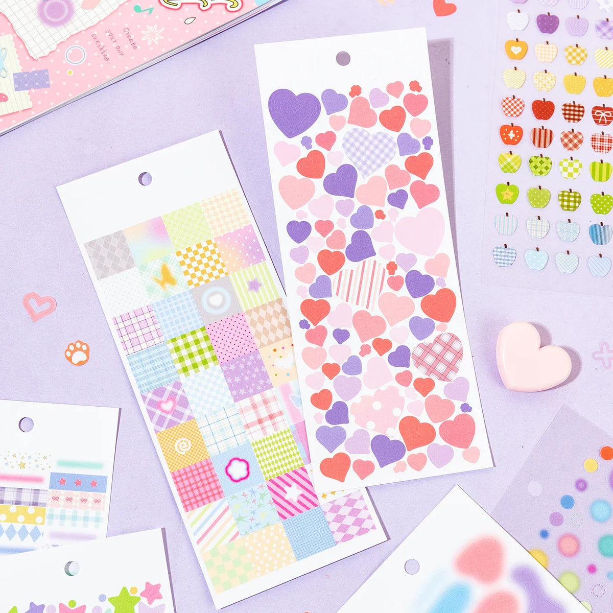Cartoon Die-Cut Sticker Book – Multi-Material Scrapbooking Kit Scrapbooking Sticker Book Qme