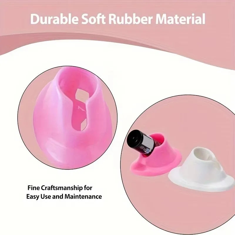 Nail Polish Bottle Holder Stand | Soft Rubber Non-Slip Base Nail Polish Stand Qme