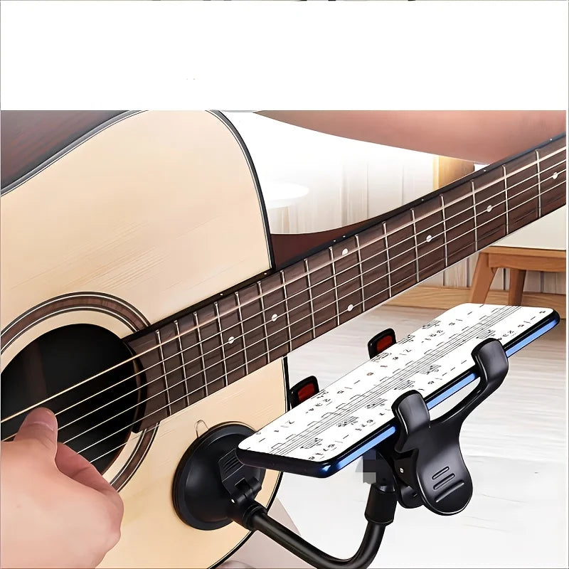 Suction Cup Phone Stand for Guitar, Bass & Piano Instrument Phone Stand Qme
