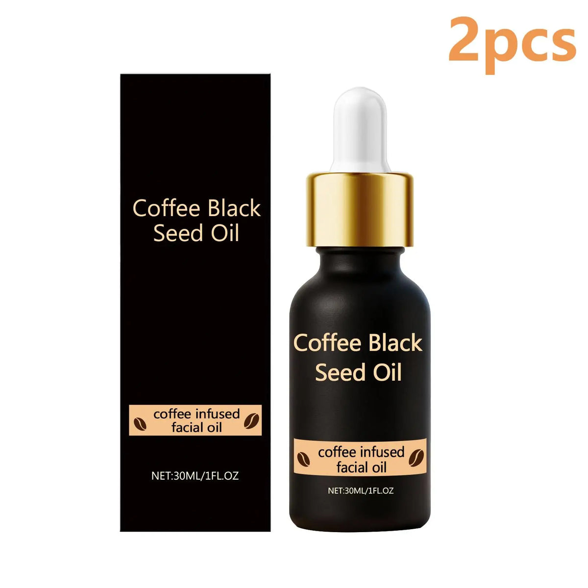 Coffee Black Seed Facial Oil – Hydration & Anti-Wrinkle 30ml Facial Oil Qst 2pcs