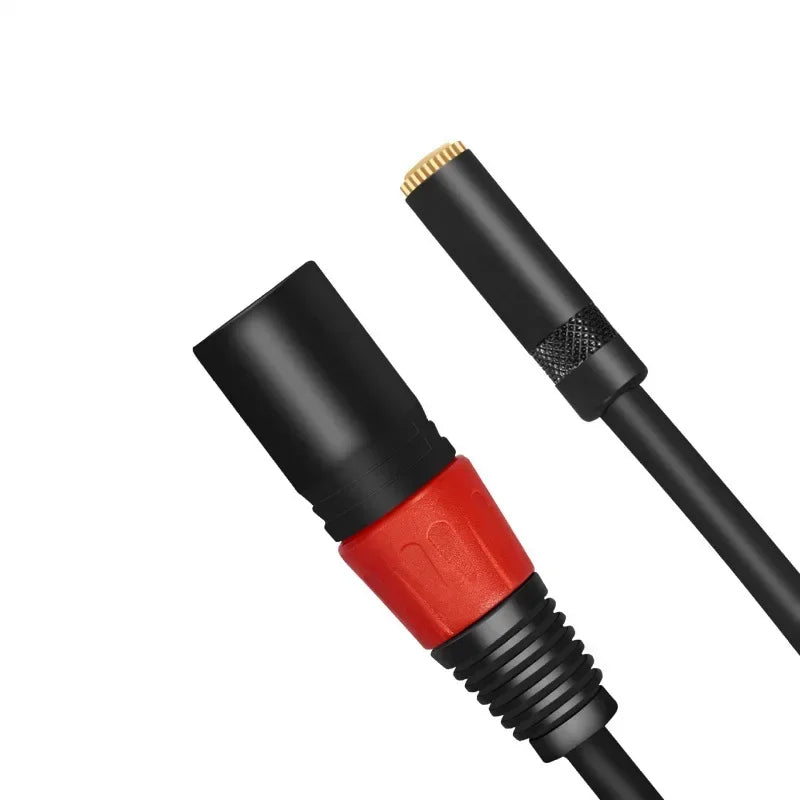 XLR 3-Pin Male to 3.5mm TRS Female Stereo Audio Adapter Audio Cable Adapter Qme