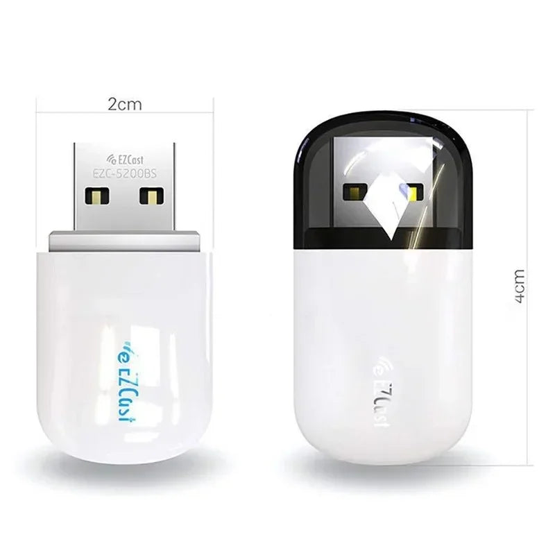Portable Dual-Band USB WiFi Bluetooth 4.2 Adapter – Plug & Play USB WiFi Adapter Qme