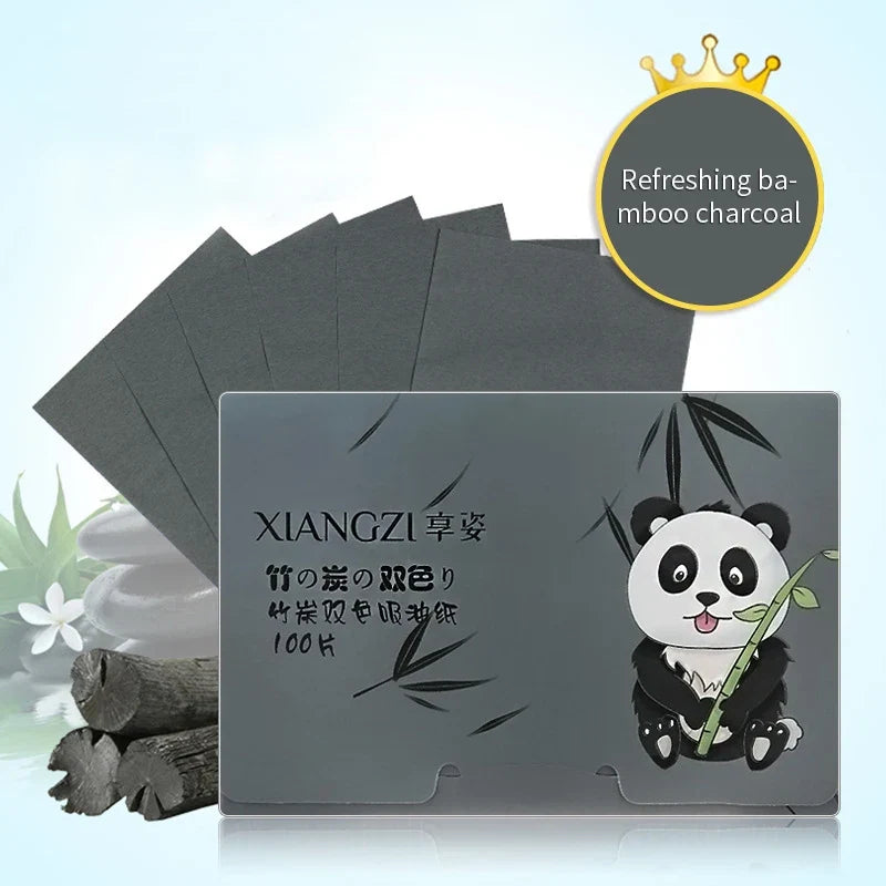100-Count Portable Face Oil Blotting Papers | Matte Finish Oil Blotting Papers Qme Black CN