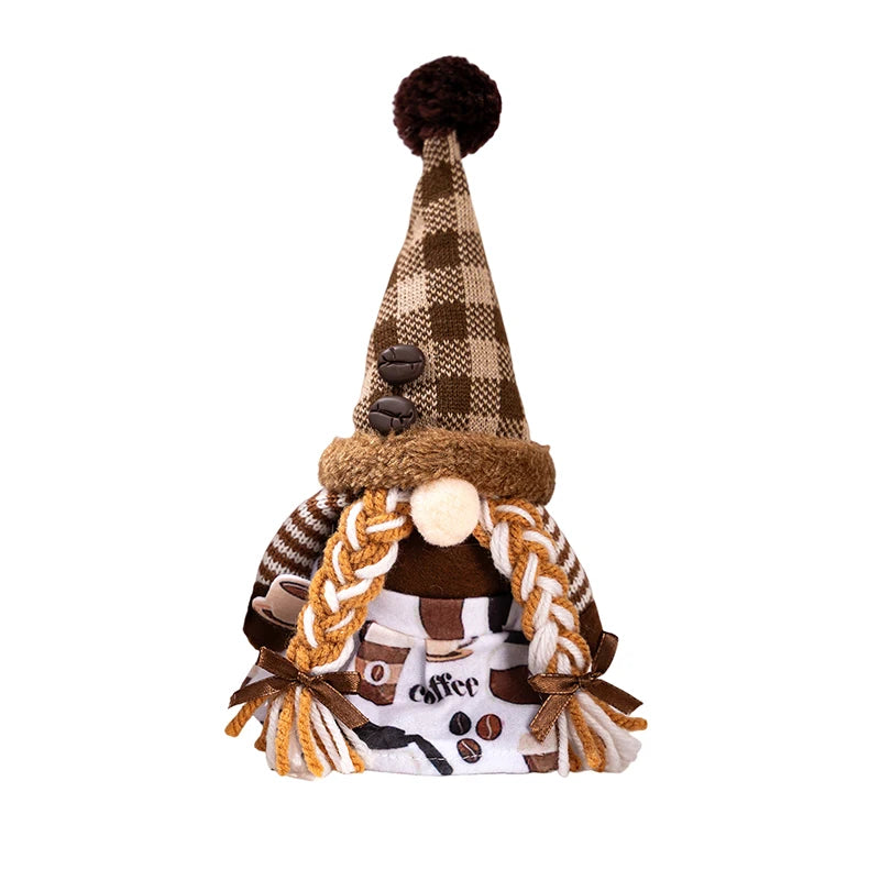 Coffee Gnome Figurine – Coffee Bar Home Decor Gift Gnome Figurine Qst Woman