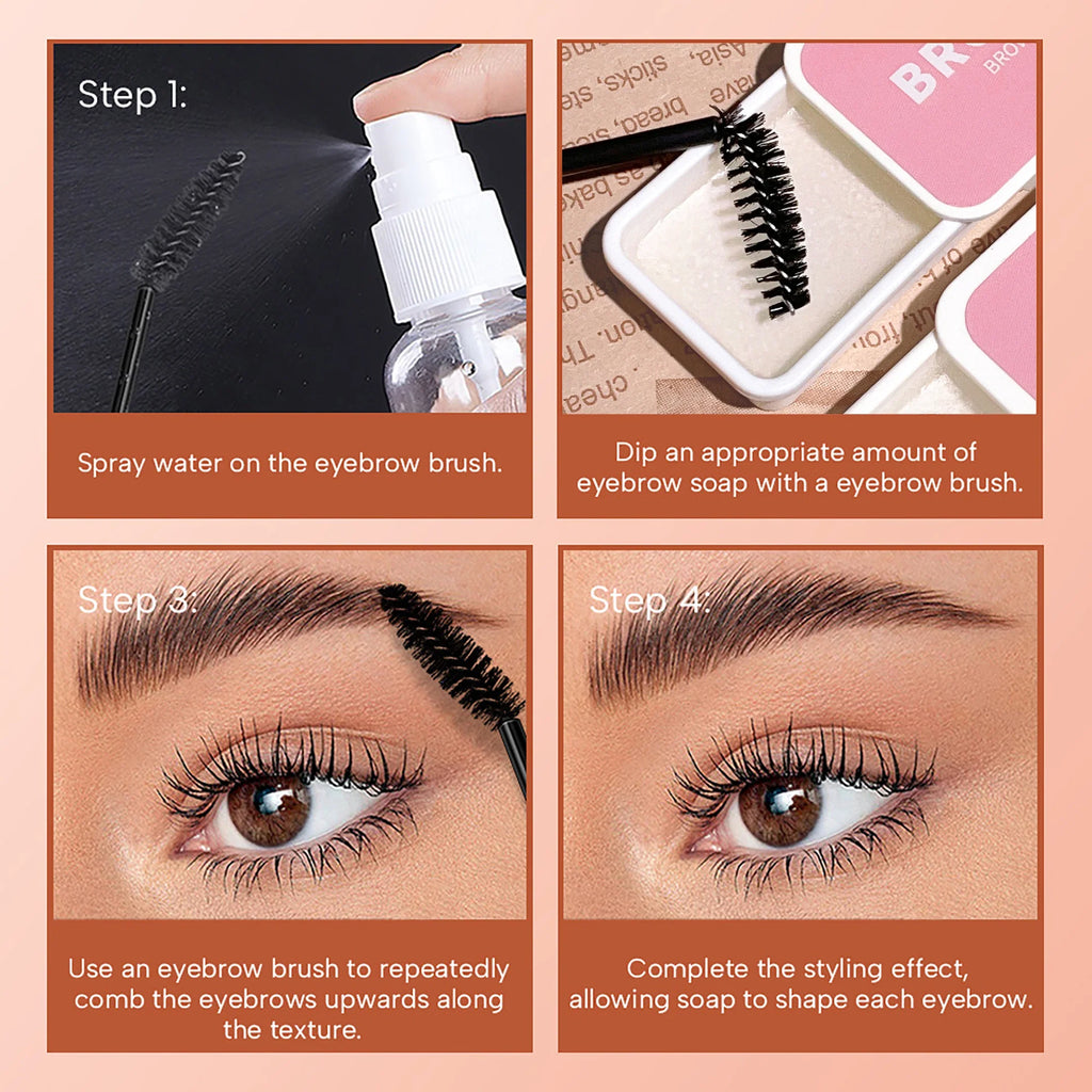 3D Feathery Brow Styling Gel – Long-Lasting & Waterproof Eyebrow Styling Gel Qme