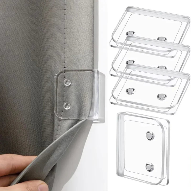 Self-Adhesive Shower Curtain Clips – Plastic Edge Holder Shower Curtain Clips Qme