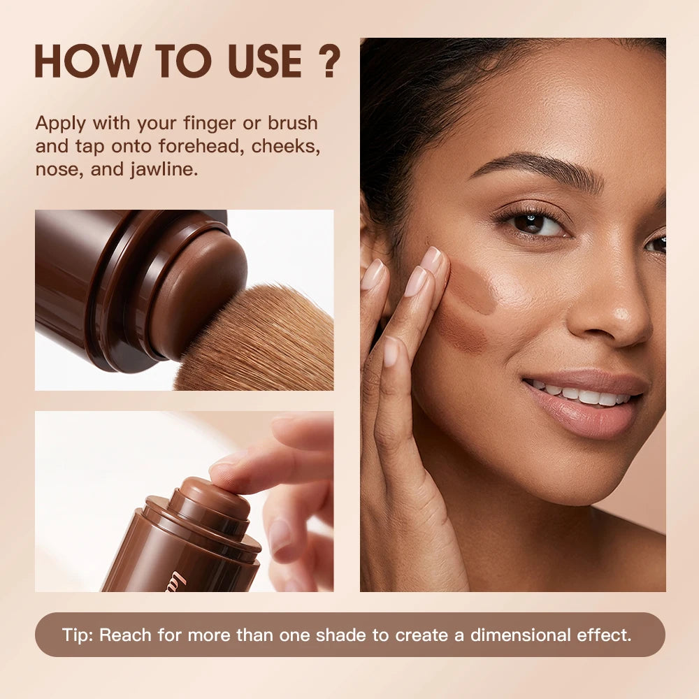 Cream Bronzer Stick – Blendable Face Contour & Bronzing Cream Bronzer Stick Qst