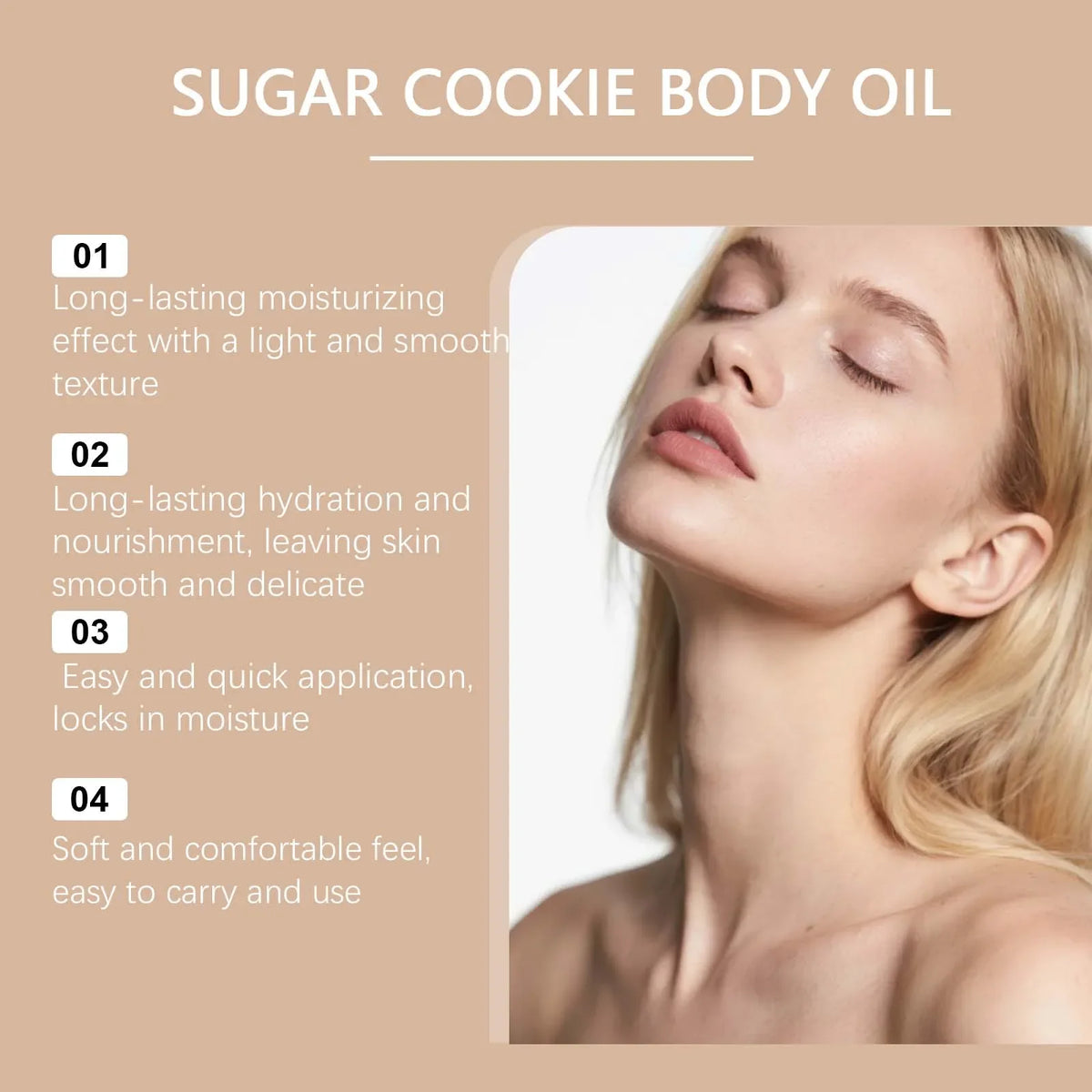Sugar Cookie Fragrance Body Oil – Moisturizing & Nourishing Fragrance Body Oil Qme