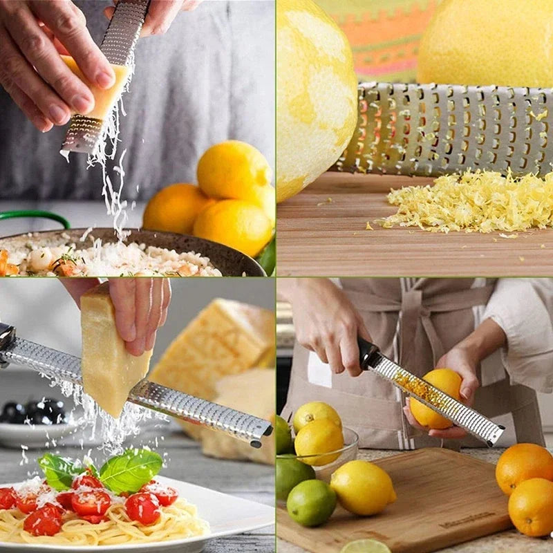 Stainless Steel Cheese Grater, Lemon Zester & Chocolate Slicer Cheese Grater & Zester Qme