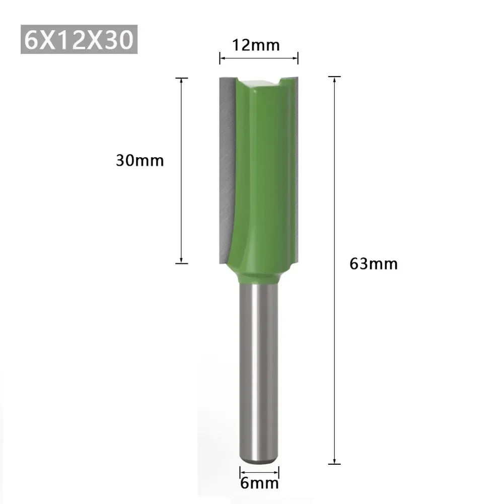 Straight Router Bits – Single & Double Flute Wood Carving Router Bit Qme 6x12x30
