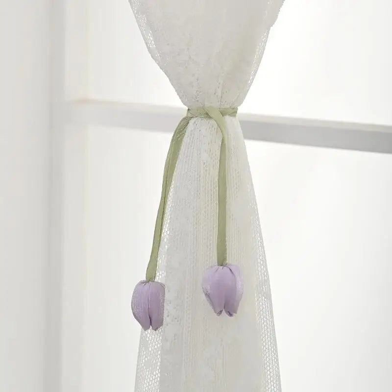 Elegant Tulip Curtain Tiebacks | Adjustable Rope Straps 4 Colors Curtain Tiebacks Qme