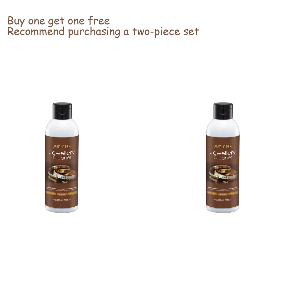 Jewelry Cleaner Liquid – Silver, Gold, Diamond & Gemstone Shine Jewelry Cleaning Solution Qst 200ml