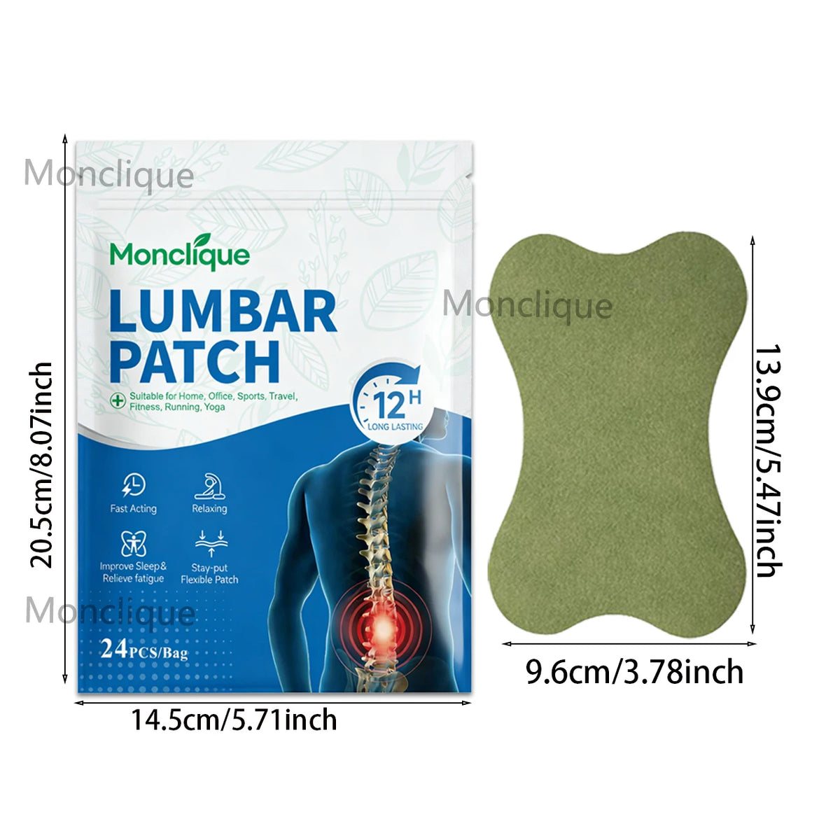 Herbal Warming Back Patches – Self-Adhesive Waist Stickers 24–120 Pcs Herbal Warming Patch Qst