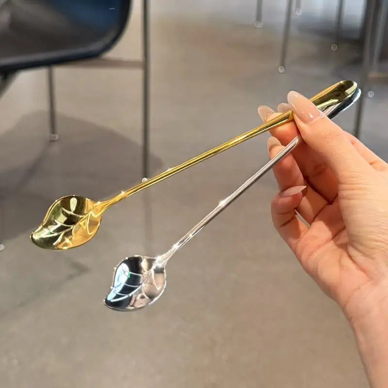 304 Stainless Steel Long Handle Spoon – Coffee, Tea & Dessert Stainless Steel Spoon Qst