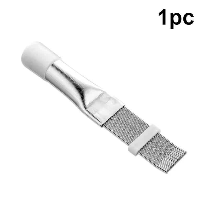 AC Fin Cleaning Comb – Stainless Steel Condenser Coil Cleaner HVAC Cleaning Tool Qme 1pc