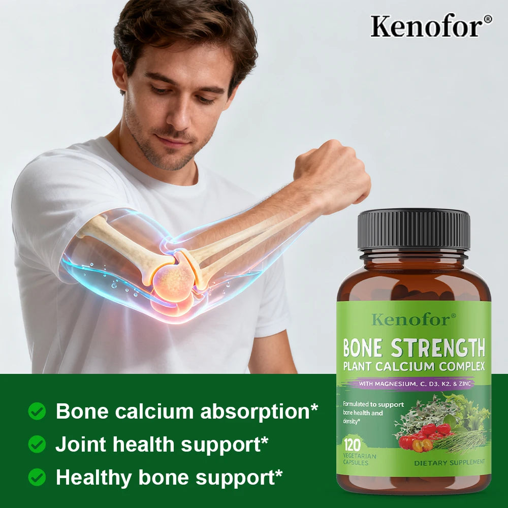 Calcium Magnesium Zinc Vitamin D3 K2 Supplement | Kenofor Mineral Supplement Qst
