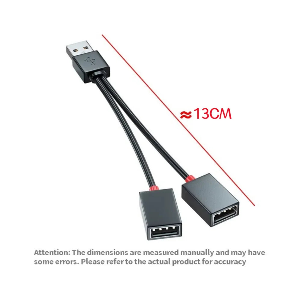 USB Car Splitter Hub Dual Port Multifunction Charging Adapter USB Charging Adapter Qme