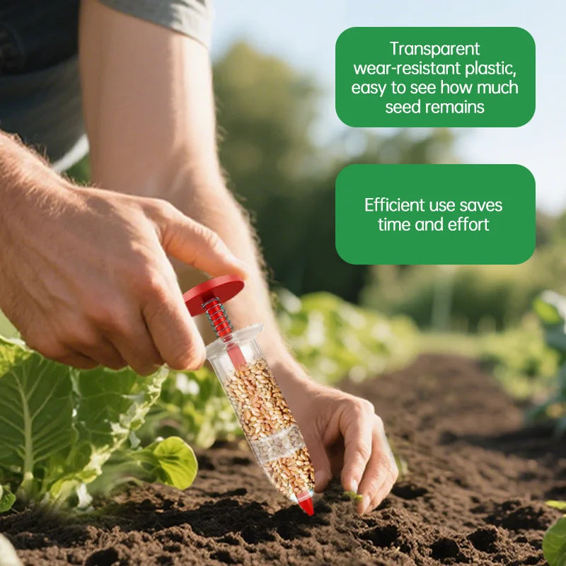 Portable Hand Seed Dispenser – Easy Garden & Lawn Planter Hand Seed Dispenser Qme