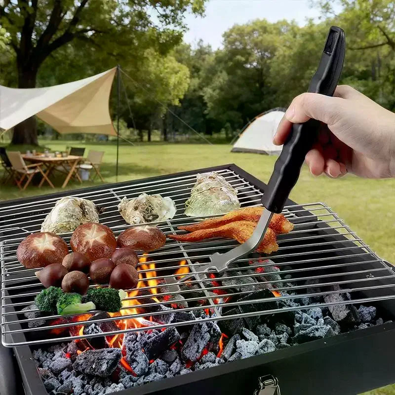 Universal Grill Grate Lifter Tool | Stainless Steel Cast Iron Grid Grill Grate Lifter Qme