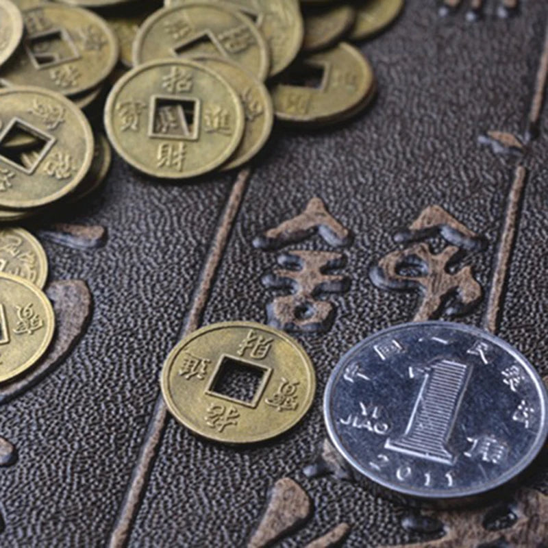 100 Pcs Feng Shui Lucky Coins – Ancient Chinese I Ching Charms Feng Shui Coins Qst