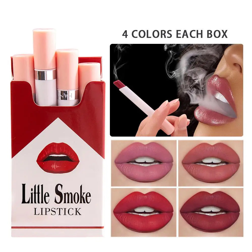 HANDAIYAN 4-Piece Matte Lipstick Set – Waterproof & Long-Lasting Matte Lipstick Set Qme