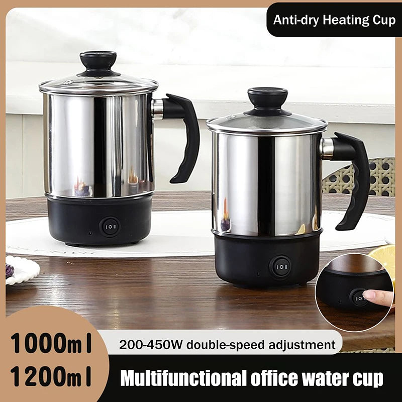 Mini Portable Electric Heating Cup Kettle – Anti-Dry-Boil Electric Travel Kettle Qst