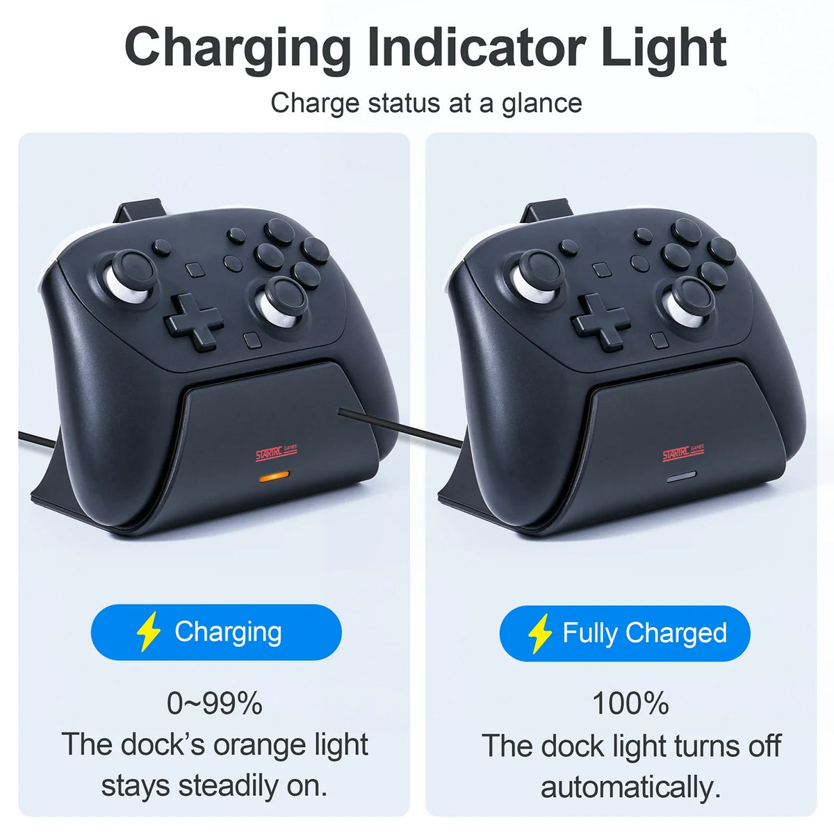 Switch 2 Pro Controller Charging Stand | Fast USB-C Dock Controller Charging Stand Qme